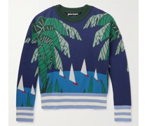 Cropped Wool-Jacquard Sweater