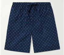 Nelson 96 Pyjama-Shorts aus bedrucktem Baumwoll-Jersey mit Kordelzugbund