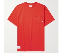 T-Shirt aus Jersey aus einer Baumwollmischung mit Logostickerei