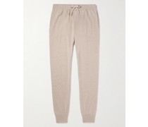 Tapered Pintucked Wool and Cashmere-Blend Sweatpants