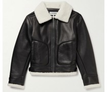 Shearling-Lined Leather Jacket