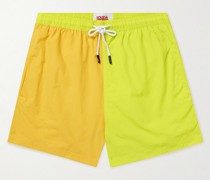 The Classic Straight-Leg Mid-Length Colour-Block Swim Shorts