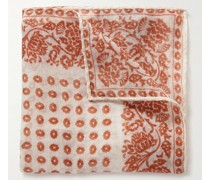 Einstecktuch aus einer Kaschmir-Seidenmischung mit Print