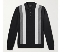 Pullover aus Strick mit Streifen und Polokragen