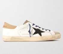 Superstar Sneakers aus Leder und Veloursleder mit Distressed-Details
