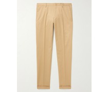 Cotton-Blend Gabardine Trousers