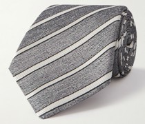 Gestreifte Krawatte aus Seide, 8 cm