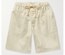 Shorts aus Twill aus einer Baumwollmischung mit Kordelzugbund und geradem Bein