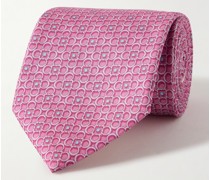 Krawatte aus bedrucktem Seiden-Twill, 8 cm