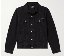 Robby Vintage Jeansjacke mit Logoapplikation