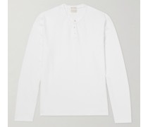 Watercolour Henley Shirt aus Baumwoll-Jersey
