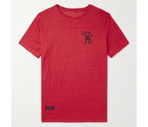 Laufsport-T-Shirt aus Hanf mit Logoprint
