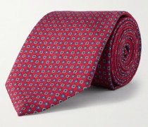 Krawatte aus bedruckter Seide, 7 cm