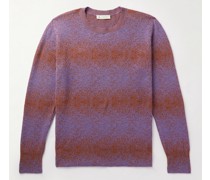 Schmal geschnittener Pullover aus einer Baumwoll-Leinenmischung mit Streifen