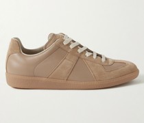 Replica Sneakers aus Leder und Veloursleder