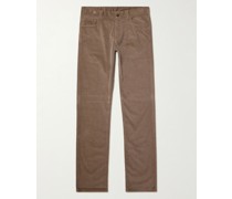 Schmal geschnittene Cordhose aus einer Stretch-Baumwoll-Modalmischung