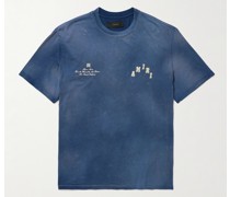 T-Shirt aus Baumwoll-Jersey mit Logoprint in Distressed-Optik