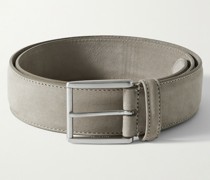 Gürtel aus Nubukleder, 4 cm