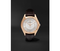 Fiftysix 40 mm Uhr aus 18 Karat Roségold mit automatischem Aufzug und Alligatorlederarmband, Ref.-Nr.: 4600E/000R-B441