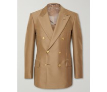 Spencer Slim-Fit Double-Breasted Wool and Silk-Blend Suit Jacket