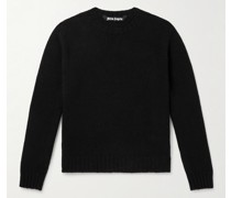 Pullover aus Jacquard-Strick aus einer Wollmischung mit Logomotiv
