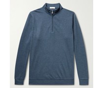 Crown Sweatshirt aus einer Stretch-Baumwoll-Modalmischung mit kurzem Reißverschluss