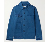 Jacke aus Denim mit recycelten Fasern in Stückfärbung