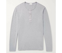Henley-Pyjama-Hemd aus Pima-Baumwoll-Jersey