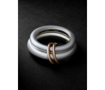 Virgo Ring aus Weiß- und Roségold
