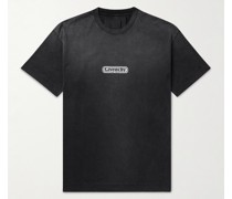 T-Shirt aus Baumwoll-Jersey mit Logoprint in Distressed-Optik