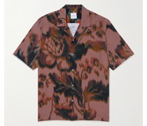 Camp-Collar Printed Woven Shirt