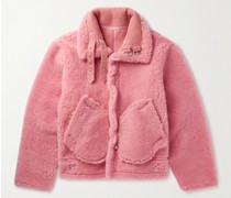 Wendbare Jacke aus Shearling mit Futter aus Veloursleder