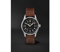 Pilot's Spitfire Automatic 39 mm Uhr aus Edelstahl mit Lederarmband, Ref.-Nr.IW326803