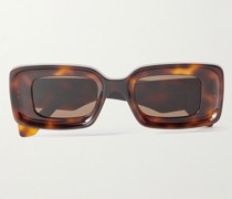 Anagram Sonnenbrille mit rechteckigem Rahmen aus Azetat in Schildpattoptik