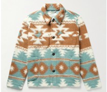 Lumber Jacke aus bedrucktem Fleece