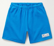 Gerade geschnittene Shorts aus Baumwoll-Jersey mit Logoapplikation
