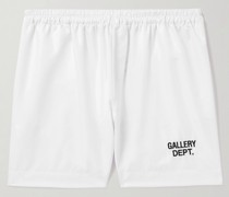 Zuma gerade geschnittene Shorts aus Baumwollpopeline mit Logostickerei