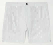Jax Slim-Fit Striped Cotton-Seersucker Shorts