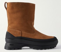 Belluno Stiefel aus Veloursleder mit Gummibesatz