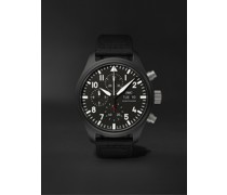 Pilot's TOP GUN Automatic Chronograph 44.5mm Ceramic and Textile Watch, Ref. No.  IW389101