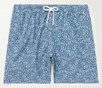 Gerade geschnittene mittellange Badeshorts mit Print