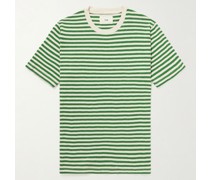 Contrast T-Shirt aus gestreiftem Baumwoll-Jersey