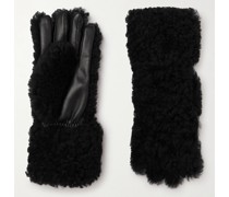 Shearling and Leather Gloves