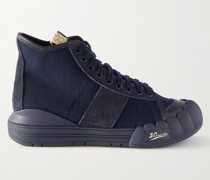 Lanier High-Top-Sneakers aus Webstoff mit Besätzen aus Veloursleder und Leder