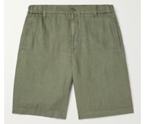 Straight-Leg Linen Bermuda Shorts