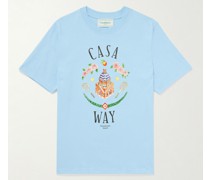 Casa Way T-Shirt aus Baumwoll-Jersey mit Print