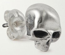 Revolution Skull einzelner Ohrstecker aus Silber