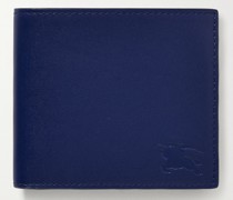 Aufklappbares Portemonnaie aus Leder mit Logoprägung