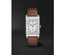 Reverso Classic Small Sydney 45,6 mm Uhr aus Edelstahl mit kleiner Sekunde, Handaufzug und Lederarmband, Ref.-Nr. JLQ385852E