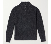 Pullover aus einer Woll-Kaschmirmischung in Waffelstrick
